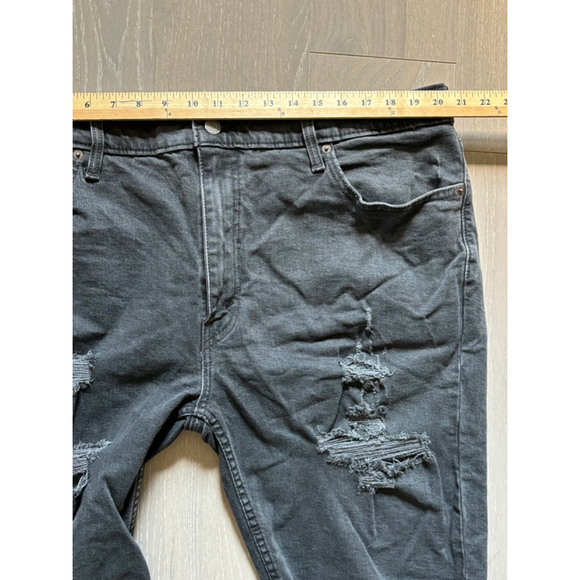 Levi’s‎ 511 Men’s Shorts Size 42 Black Denim Distressed - Picture 8 of 8